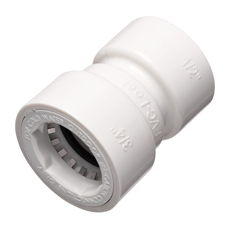 Load image into Gallery viewer, 3/4" x 1/2" PVC-Lock Reducing Coupling 34779
