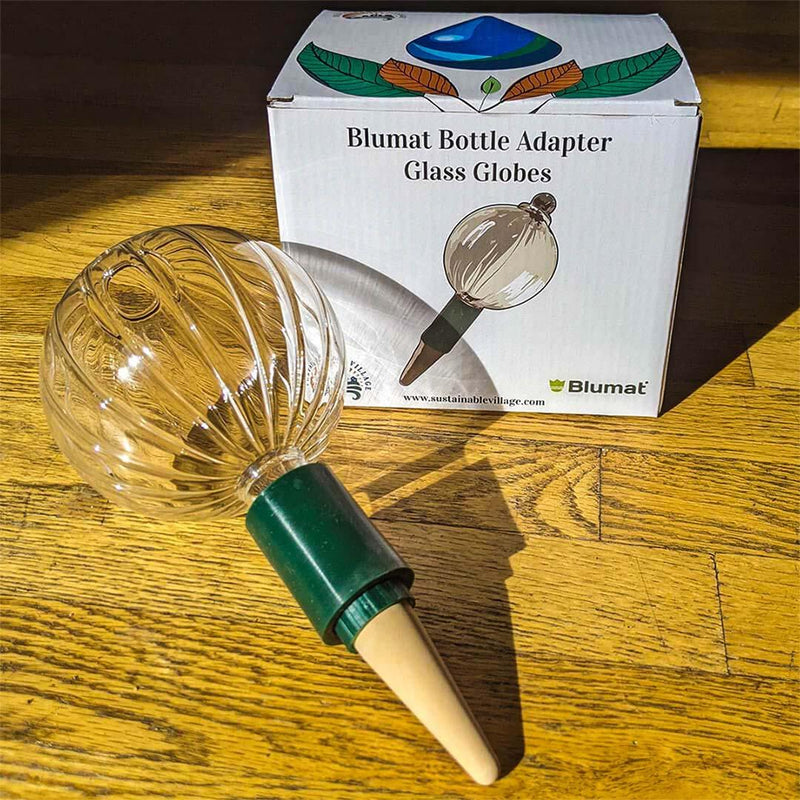 Load image into Gallery viewer, Glass Globe with Blumat Bottle Adapter
