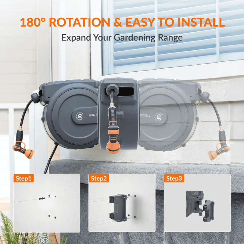 Load image into Gallery viewer, Retractable Garden Hose Reel-5/8 in-115ft
