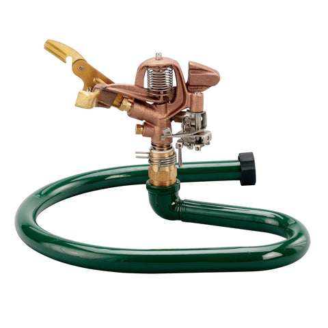 Orbit brass impact sprinkler on metal ring base