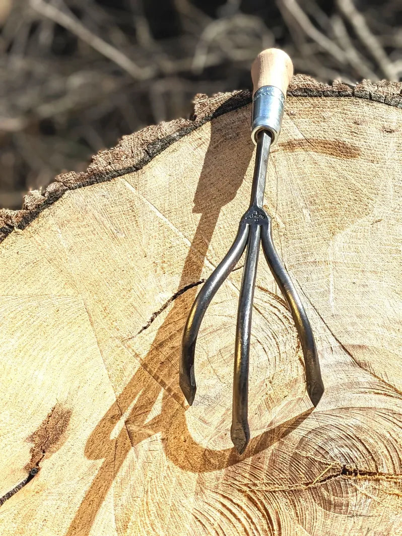 Load image into Gallery viewer, Homestead Iron 3-Tine Garden Cultivator shown in product view 1
