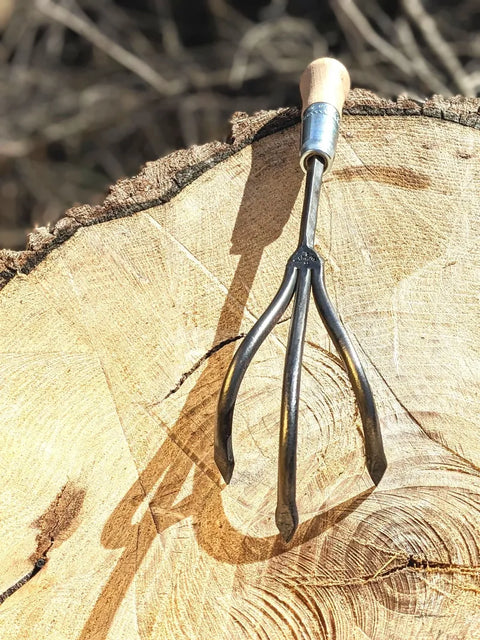 Homestead Iron 3-Tine Garden Cultivator shown in product view 1