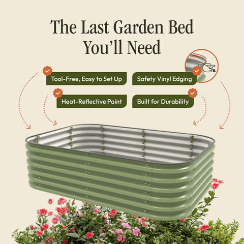 Gro-Rite no-tools metal raised garden bed kit