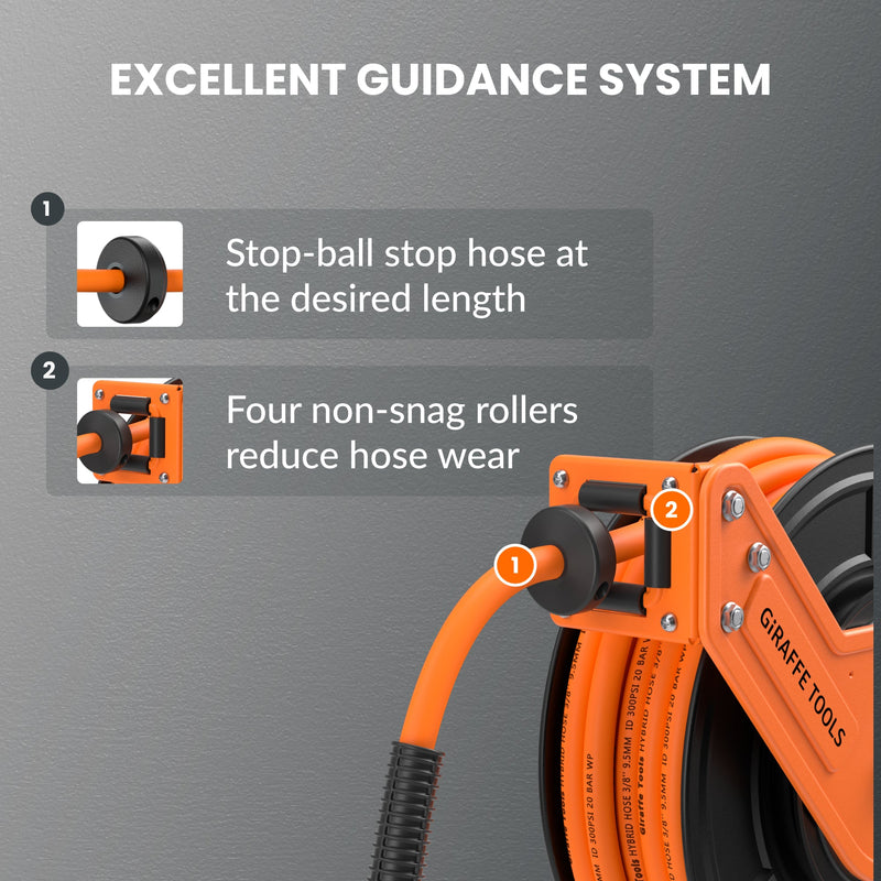 Load image into Gallery viewer, Retractable Air Hose Reel-Alloy Steel Reel-3/8in 25ft-50ft
