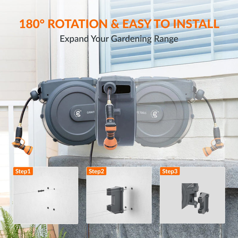 Load image into Gallery viewer, Retractable Garden Hose Reel-1/2in-100ft
