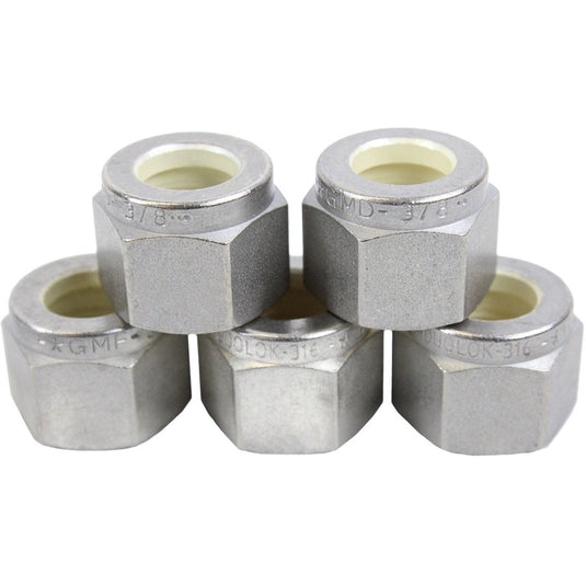 5 Pack Tube Fitting Nuts 1/4