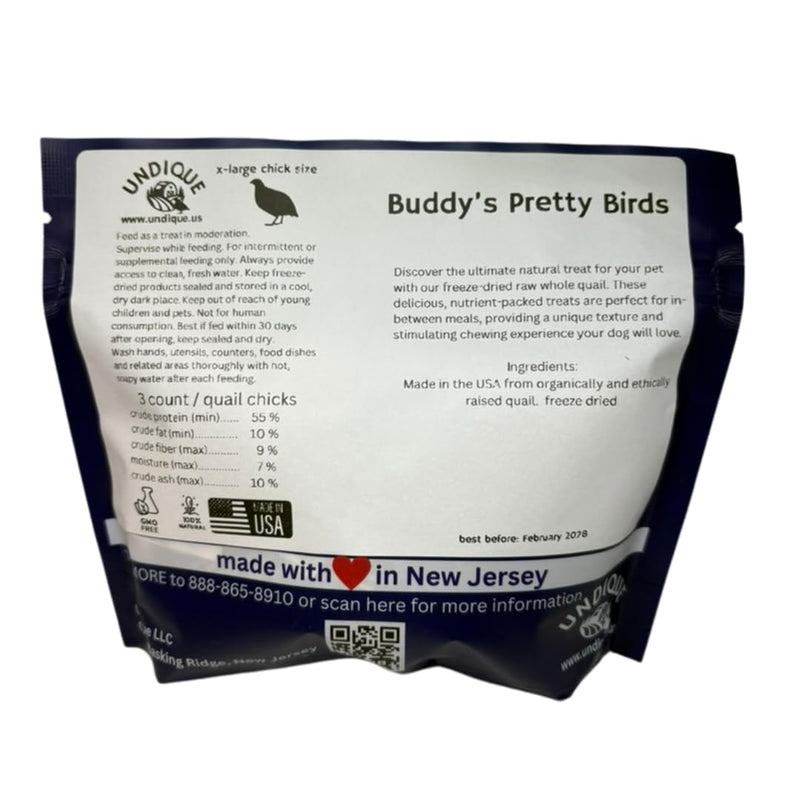Load image into Gallery viewer, Buddy's Pretty Birds Whole Quail Chicks XL, 3 Count
