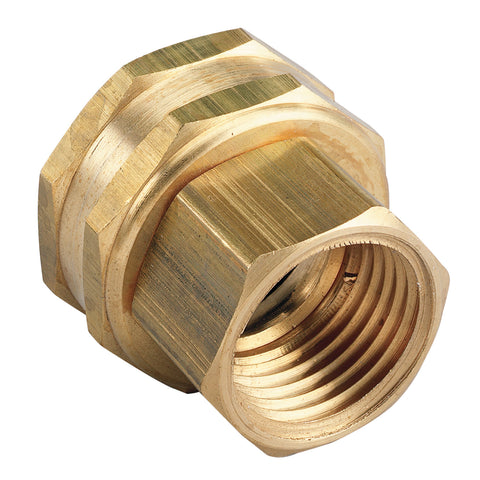 Orbit 1/2 inch FPT by 3/4 inch FHT brass swivel