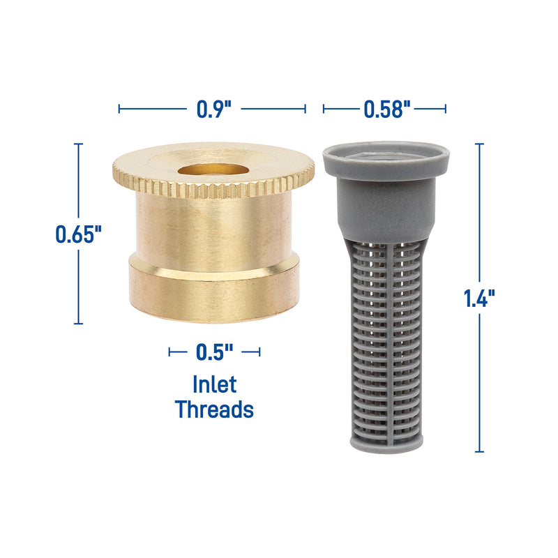 Load image into Gallery viewer, 15 ft. Brass Full Pattern Spray Sprinkler Nozzle 53247
