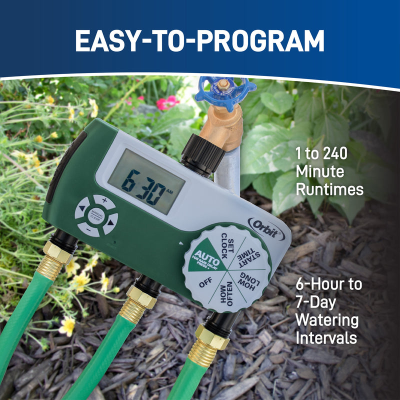 Load image into Gallery viewer, 3-Outlet Hose Watering Timer 56082
