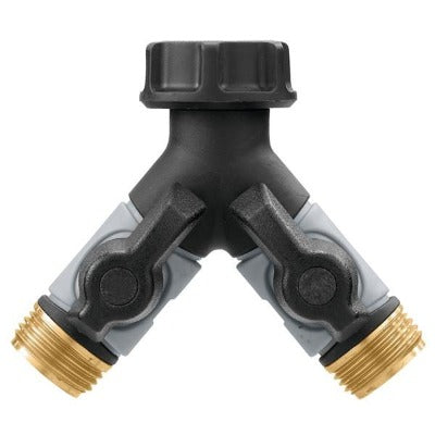 Product image of Orbit Irrigation Metal Hose Y with Shut-offs 56389