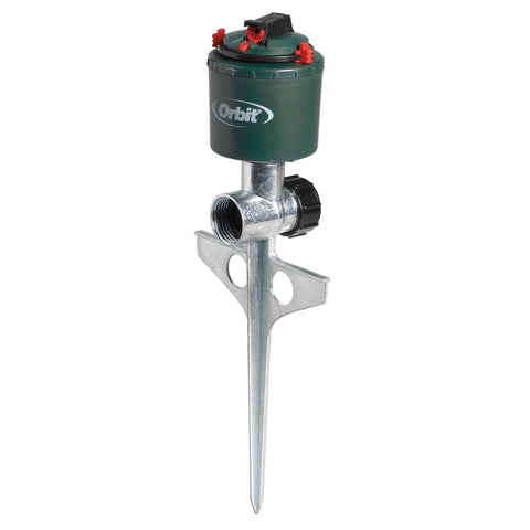 Product image of Orbit Irrigation Compact Gear-Drive Sprinkler on Metal T Spike 56565