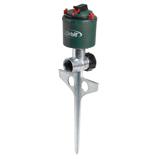 Product image of Orbit Irrigation Compact Gear-Drive Sprinkler on Metal T Spike 56565