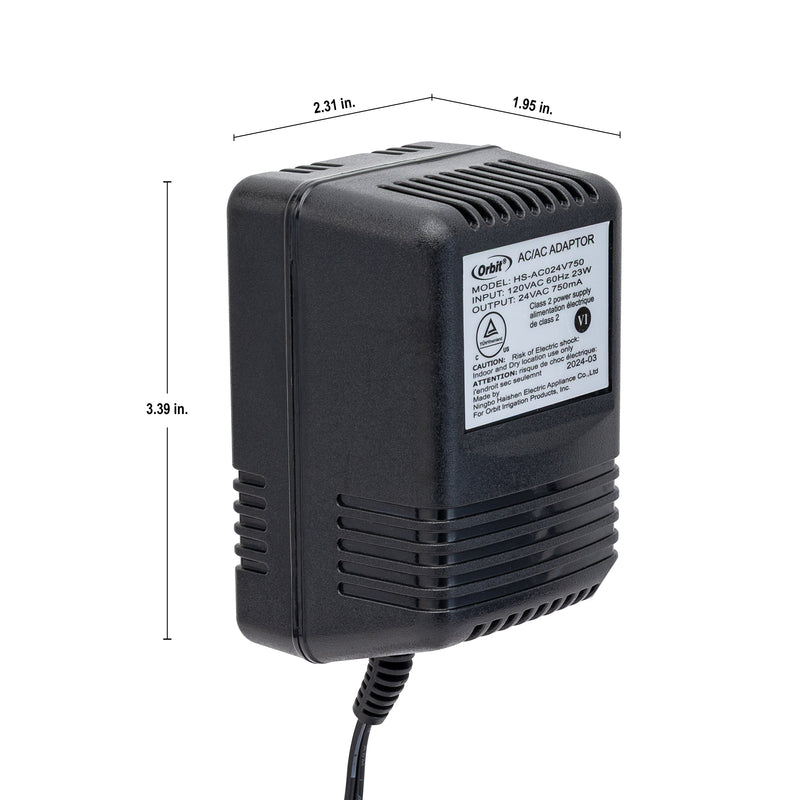Load image into Gallery viewer, 24V 750mA Transformer for Indoor Sprinkler Controllers 57040
