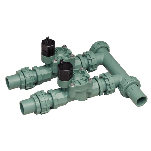 Orbit 2-valve preassembled manifold with PVC adapters