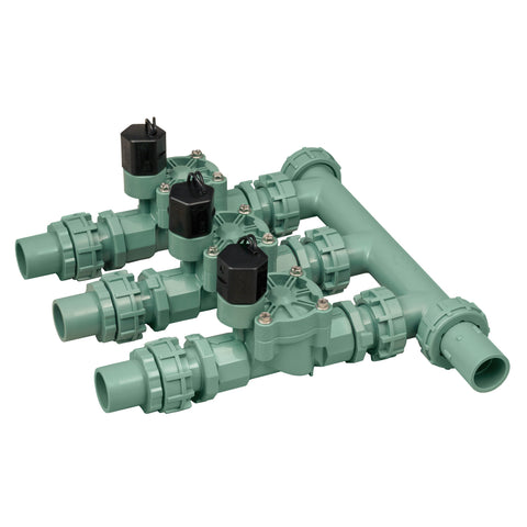 Orbit 3-valve preassembled manifold with PVC adapters