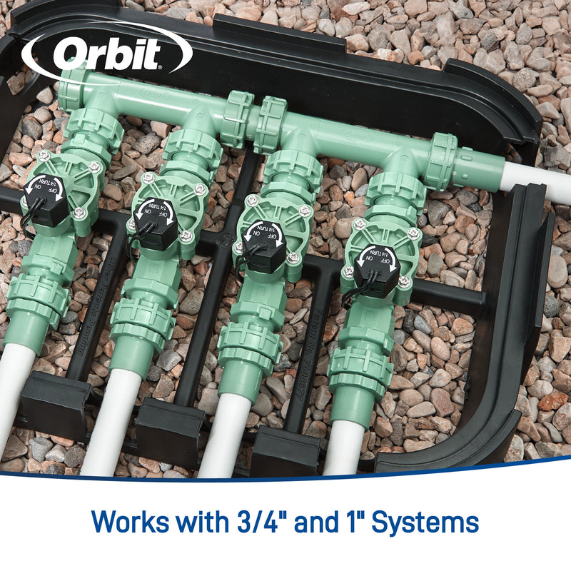 Load image into Gallery viewer, 4-Valve Preassembled Manifold with PVC adapters 57257
