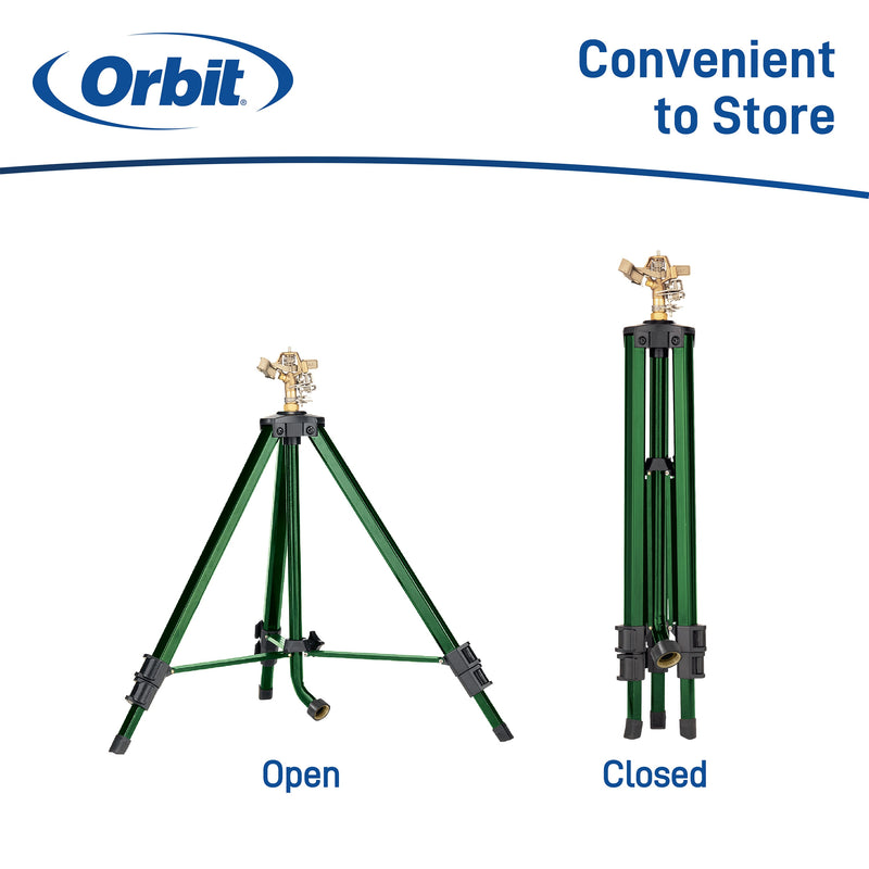 Load image into Gallery viewer, 1/2 Inch Brass Impact Sprinkler on Tripod Base 58308
