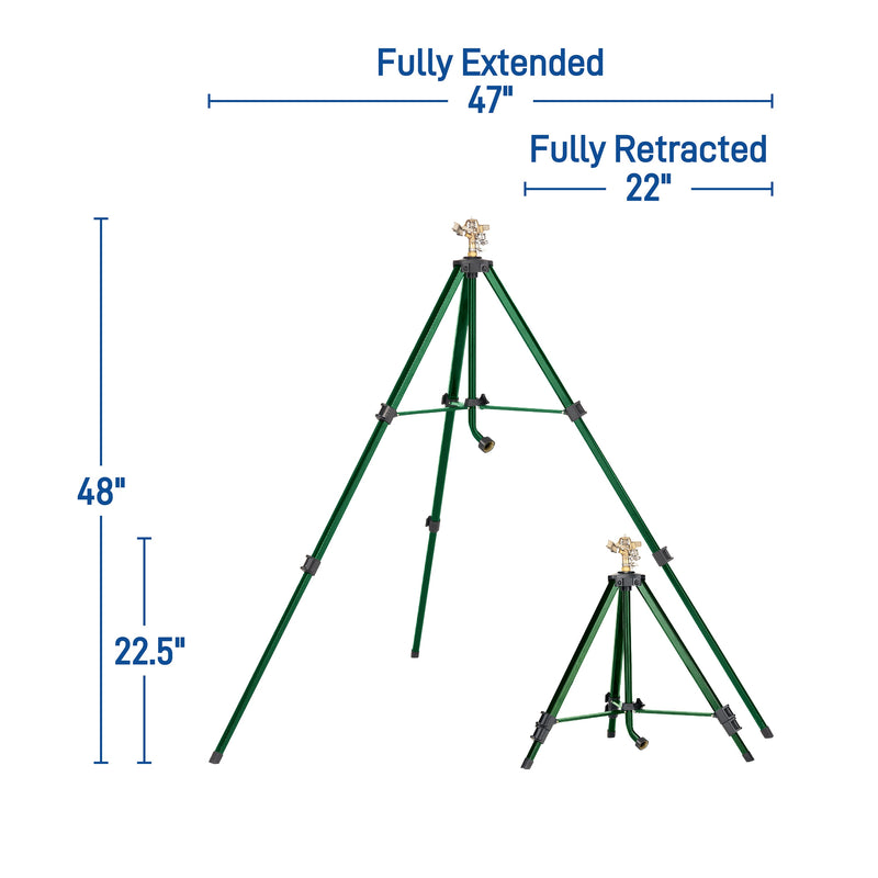 Load image into Gallery viewer, 1/2 Inch Brass Impact Sprinkler on Tripod Base 58308
