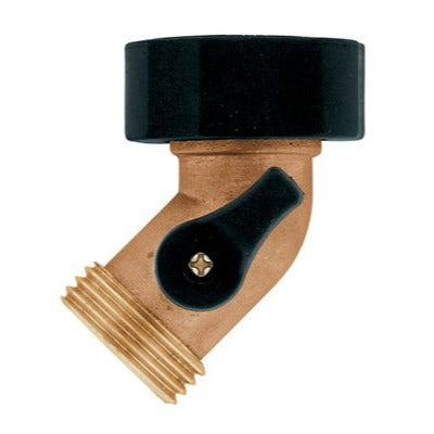 Orbit brass gooseneck shut-off coupling