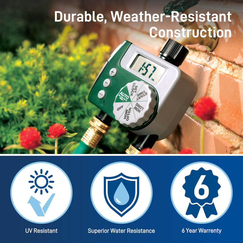 Load image into Gallery viewer, Digital 2 Outlet Hose Faucet Timer 58910
