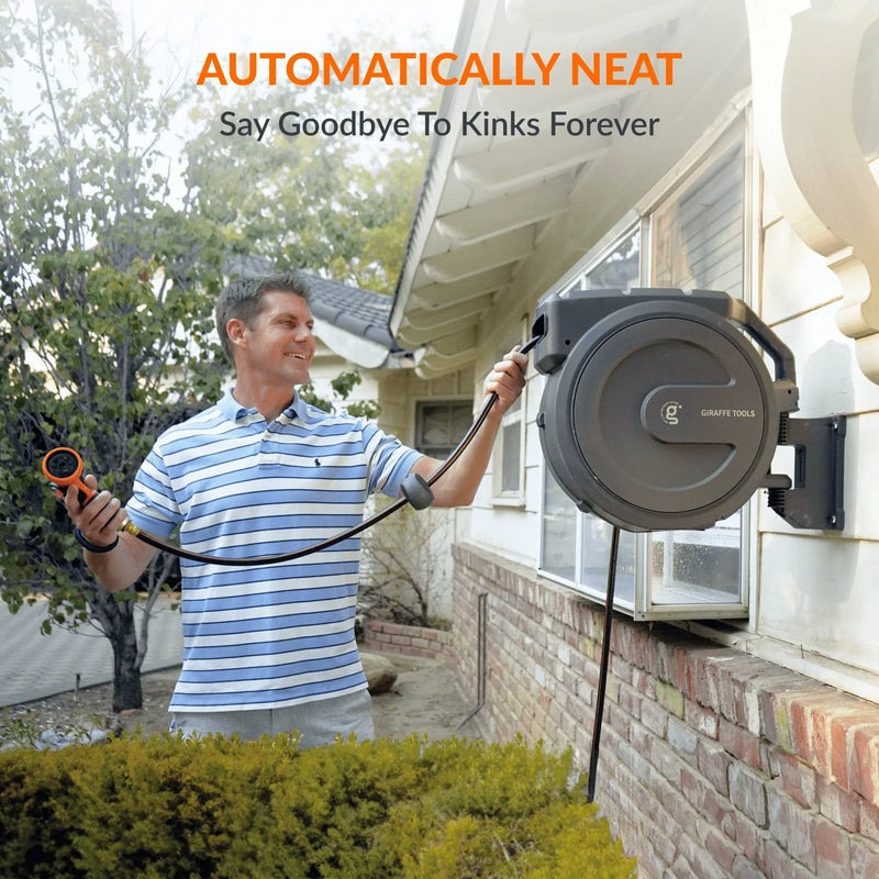 Load image into Gallery viewer, Retractable Garden Hose Reel 65ft-155ft
