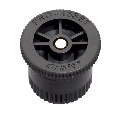 Orbit end strip pattern spray nozzle