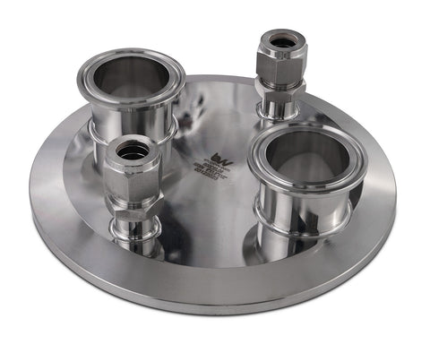 6 Inch Extractor End Cap TriClamp x Compression