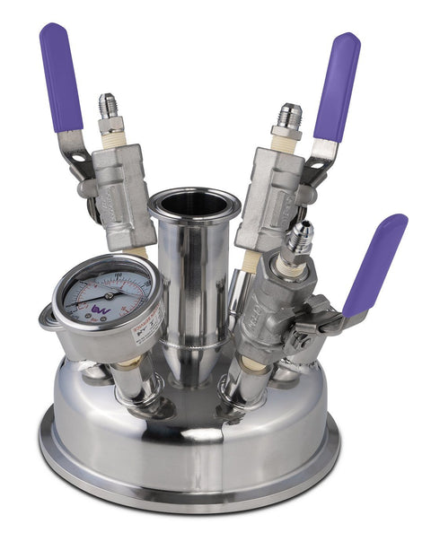 6 Inch Pre-Built BIFLOW Hemispherical Lid with BVV 316SS Full Bore Valves