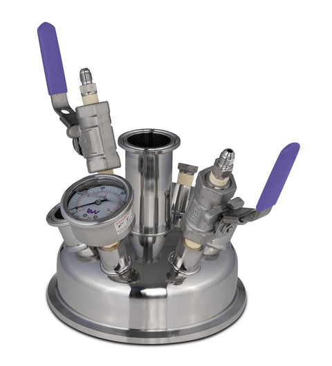 6 Inch Pre-Built Hemispherical Lid with BVV 316SS Full Bore Valves