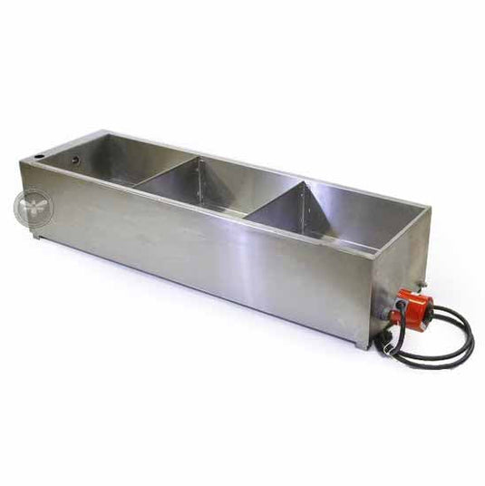 Dancing Bee 60-inch gravity honey clarifier with adjustable heated outer jacket.