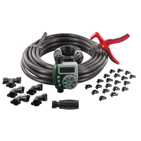 Orbit garden box drip irrigation watering kit with 1-outlet digital hose faucet timer 61014
