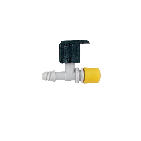 Orbit 1/4-inch barb misting sprayer with adjustable flow-control knob.