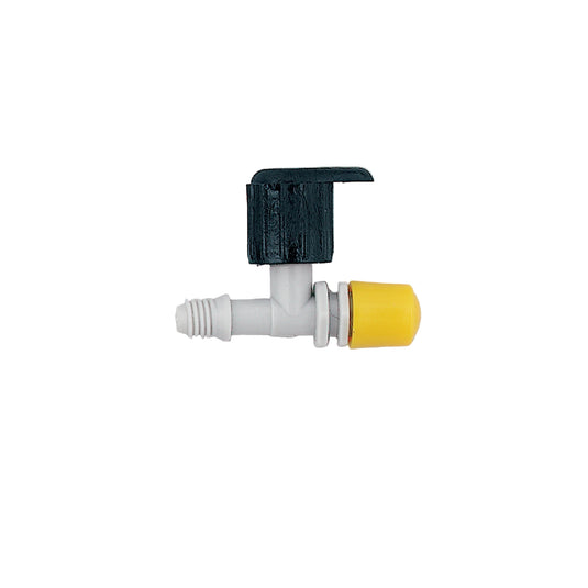 Orbit 1/4-inch barb misting sprayer with adjustable flow-control knob.