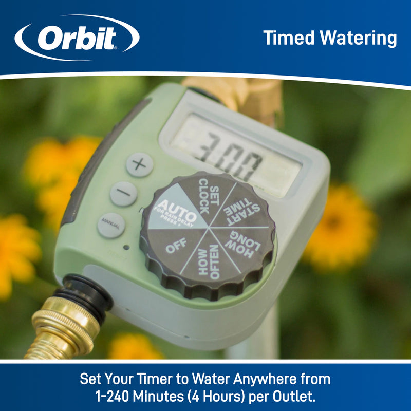 Load image into Gallery viewer, One Outlet Single-Dial Hose Faucet Timer 62056
