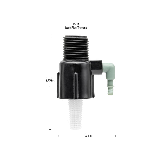 1/2" FPT x 1/4" Barb 1-Port Full Flow Drip Manifold 67050
