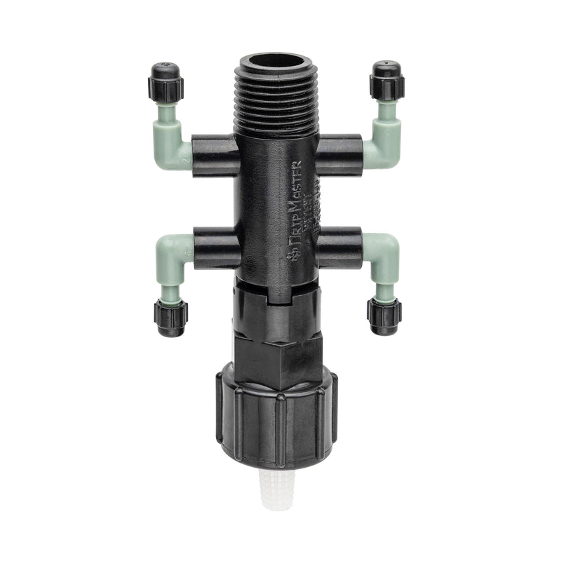 Load image into Gallery viewer, 1/2" FPT x MPT x 1/4" Barb 4-Port Drip Manifold 67060
