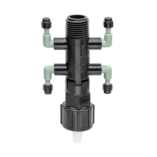 1/2" FPT x MPT x 1/4" Barb 4-Port Drip Manifold 67060