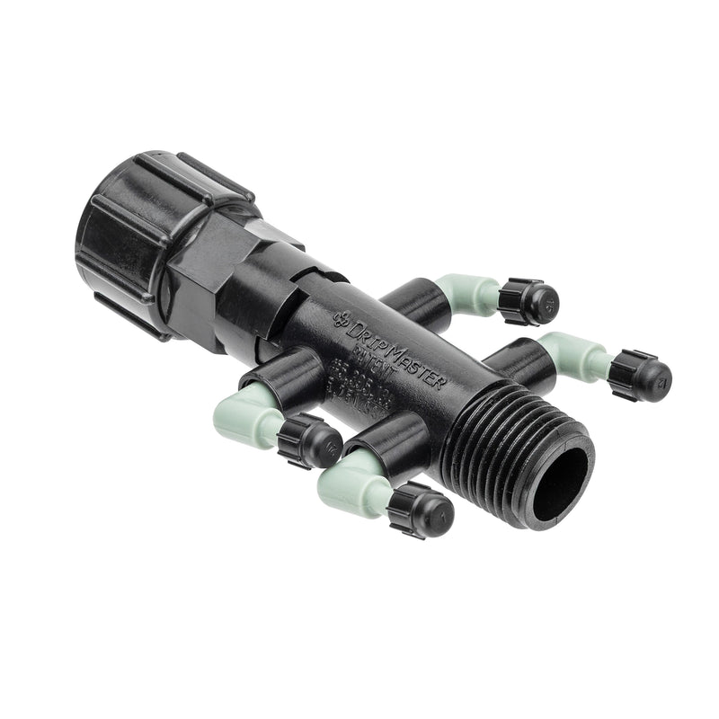 Load image into Gallery viewer, 1/2" FPT x MPT x 1/4" Barb 4-Port Drip Manifold 67060
