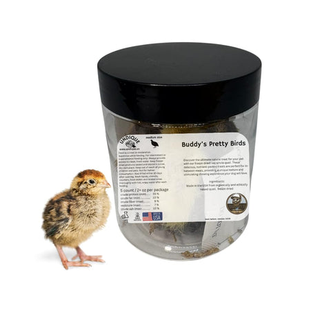 Whole quail chick for carnivore pets, 5-count packaging