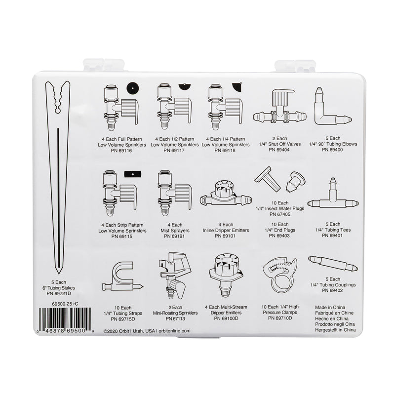 Load image into Gallery viewer, 92-Piece Drip Irrigation Watering Essential Parts Kit 69500
