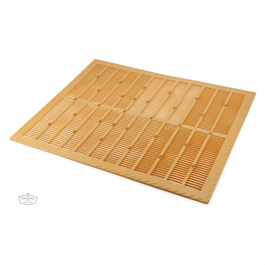 Flexible propolis collector mat placed inside a hive for harvesting propolis.