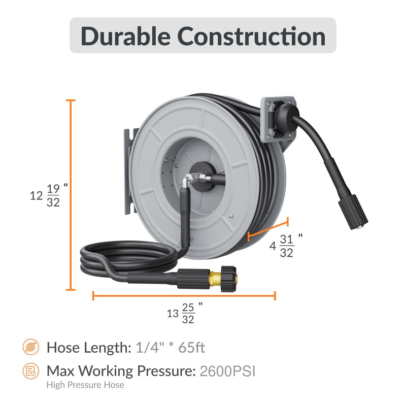 Load image into Gallery viewer, Retractable Pressure Hose Reel-1/4in
