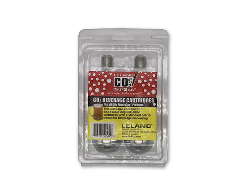74-gram threaded CO2 cartridge for portable draft mini regulators.