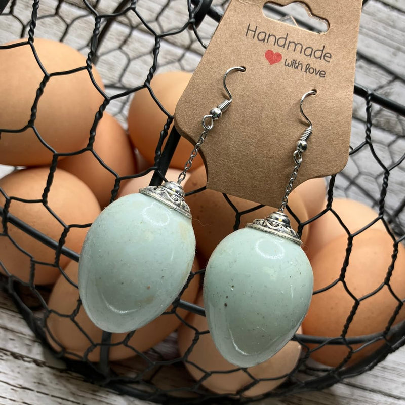 Load image into Gallery viewer, Quail Egg Earrings, Celadon
