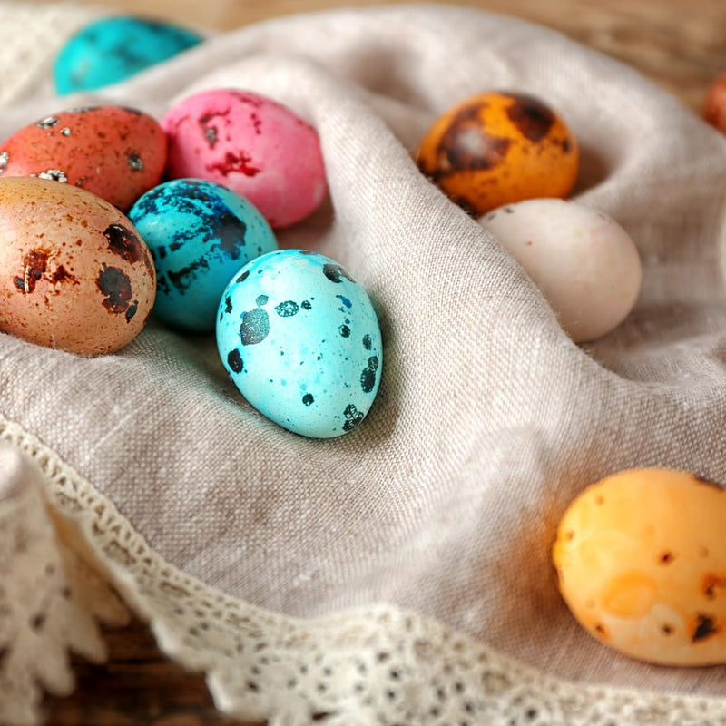 Load image into Gallery viewer, Empty Whole Eggshells Quail Eggs Hollowed - Set of 10 Cleaned Hollow Quail Eggs Perfect for Crafting and Decoration
