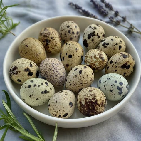 Coturnix quail fertile hatching eggs, 12 count carton
