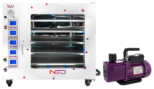 7.5CF Neocision Lab Certified Vacuum Oven and and V9D 9CFM Two Stage Vacuum Pump kit
