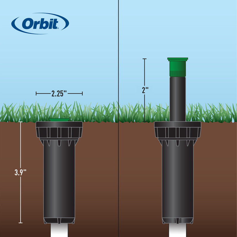 Load image into Gallery viewer, 2-inch Professional Pressure-Regulating Pop-Up Spray Head Sprinkler with 4-foot Adjustable Nozzle | 80301
