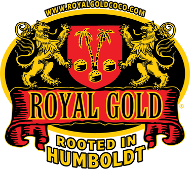 Royal Gold logo with Rooted in Humboldt tagline
